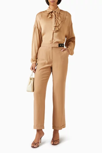 Belt Detail Pants in Modal