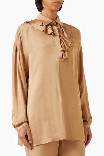 Button-up Top in Viscose-blend