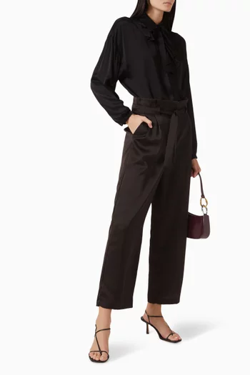 Tie-up Pants in Viscose-blend