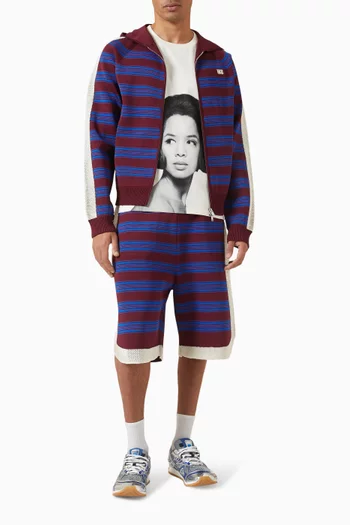 Music Knit Hoodie in Viscose Blend