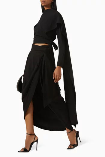 تنورة بليك بتصميم متقاطع