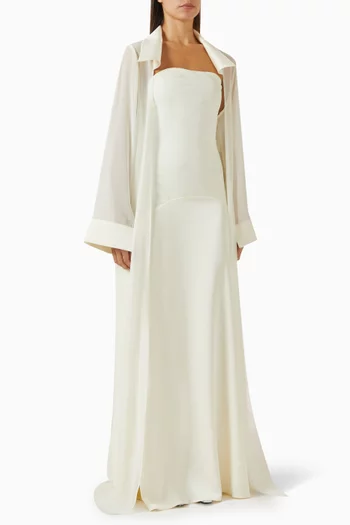 طقم فستان وجاكيت أميرة نسيج جيرسيه