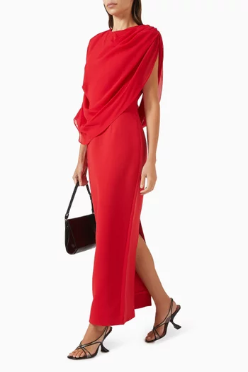 فستان طويل بدرابيه