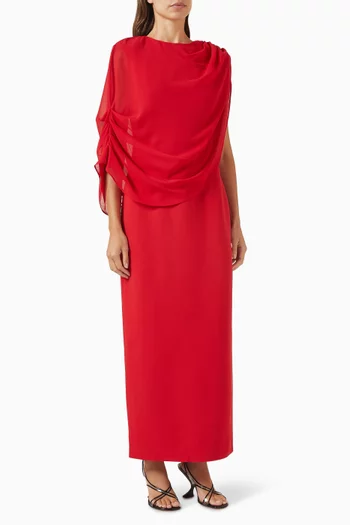 فستان طويل بدرابيه