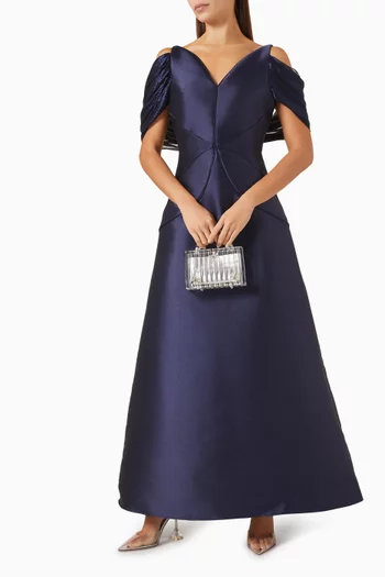 فستان بأكمام درابيه ستان