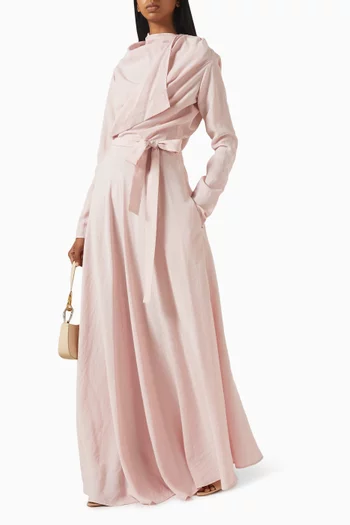 فستان لورين بتصميم ملفوف وحزام