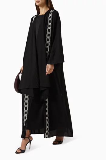 Crystal-embellished Abaya