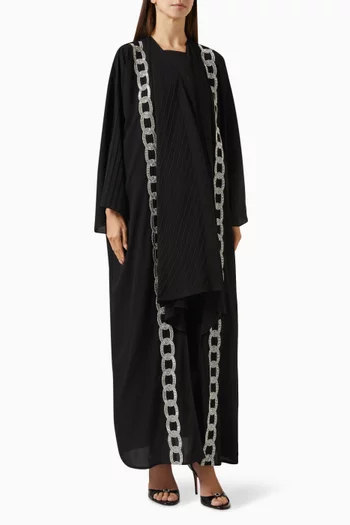 Crystal-embellished Abaya