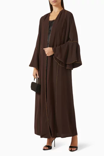 Ruffled-cuffs Abaya