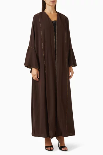 Ruffled-cuffs Abaya