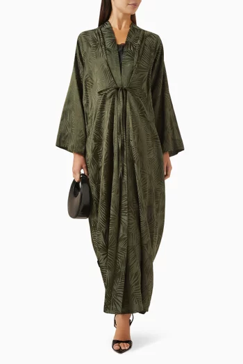 Palm-print Kimono-style Abaya
