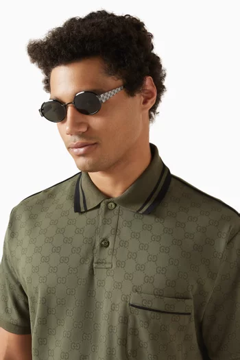 Guccissima Oval Sunglasses in Metal