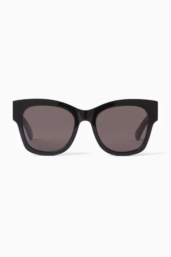 نظارة شمسية بإطار مربع لامع أسيتات