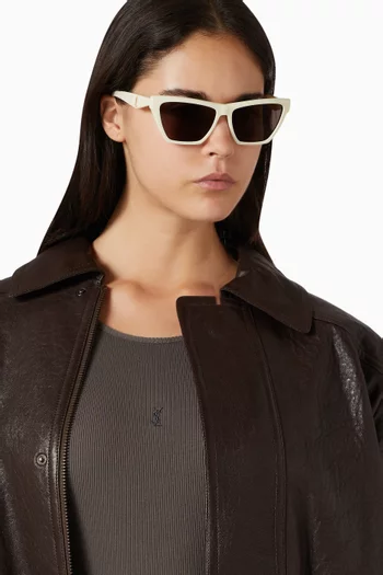 SL M103 Rectangular Cat-Eye Sunglasses in Acetate