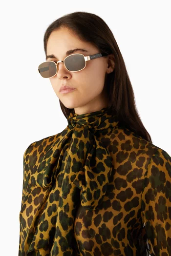 SL 706 Round Sunglasses in Metal