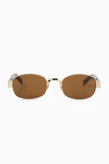 SL 706 Round Sunglasses in Metal