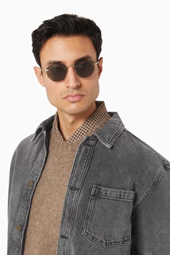 نظارة شمسية بإطار حرف D معدن