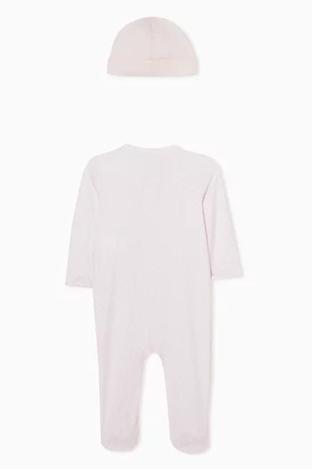 طقم بيجاما وقبعة بيني بطبعة