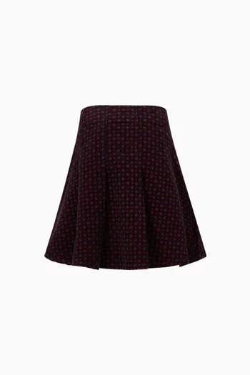 Floral Pleated Skirt