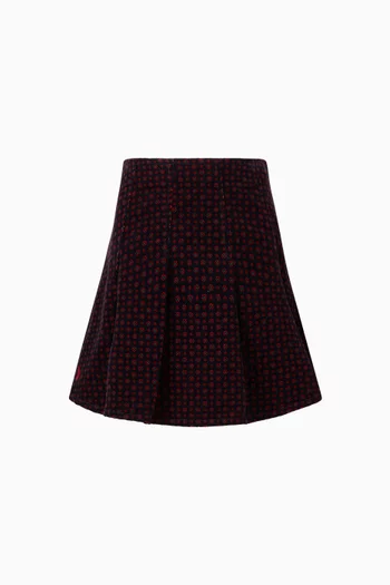 Floral Pleated Skirt