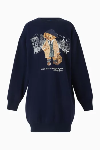 Bear Graphic-print Sweatshirt Dress