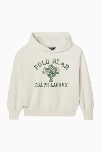 Polo Bear Hoodie in Cotton