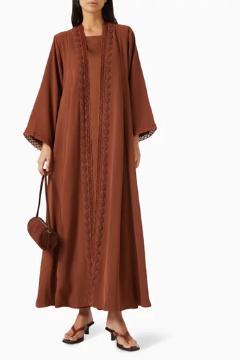 طقم عباية بتطريزات، 3 قطع