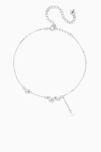 Nayra Butterfly Anklet in Sterling Silver