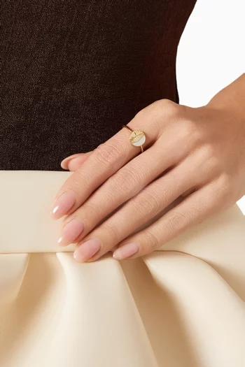 خاتم ريفا بتصميم مفتوح ذهب عيار 18