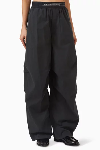 Logo Pleated Pants