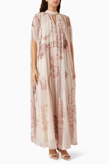Artavia Printed Maxi Dress in Chiffon
