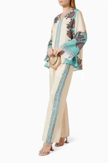 Olivia Top & Pant Set in Satin-twill