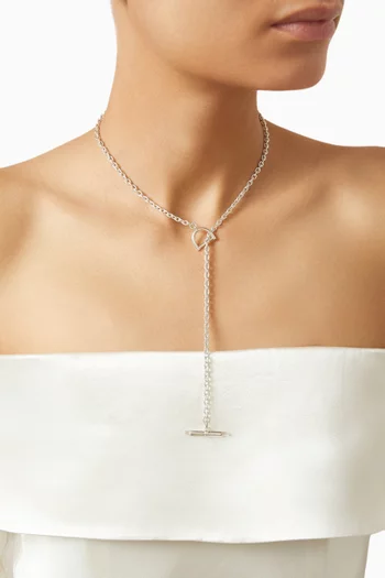 قلادة بمشبك مرصعة بالكوارتز فضة إسترلينية