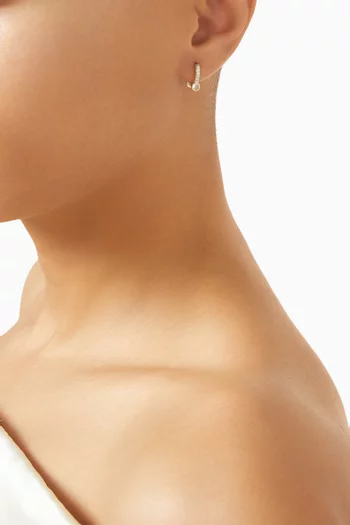 أقراط هاجي باربل مرصعة بماس وكوارتز فضة إسترلينية