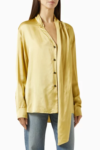Scarf Shirt in Silk