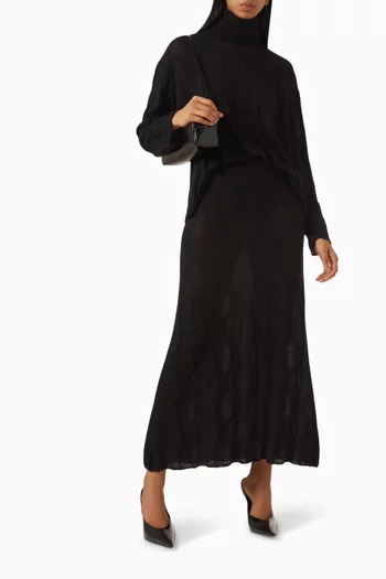 Waves Maxi Skirt in Viscose