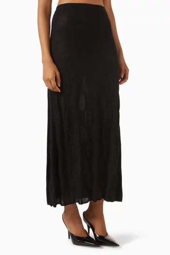 Waves Maxi Skirt in Viscose