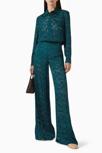 Printed Shirt in Silk-twill