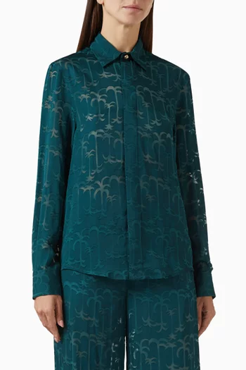 Printed Shirt in Silk-twill