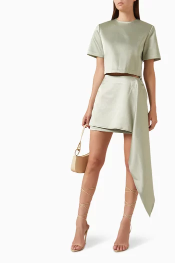 Solane Mini Skirt in Satin