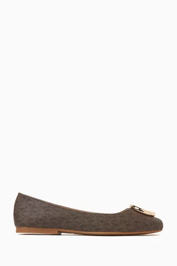 Milan Signature Logo Ballet Flat