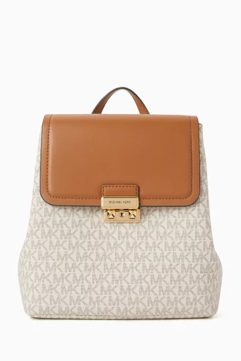 Small Tribeca Backpack in Logo Canvas