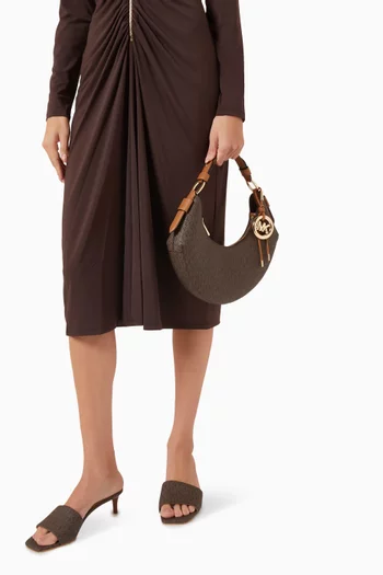 حقيبة كتف كوا متوسطة قنب بشعار الماركة