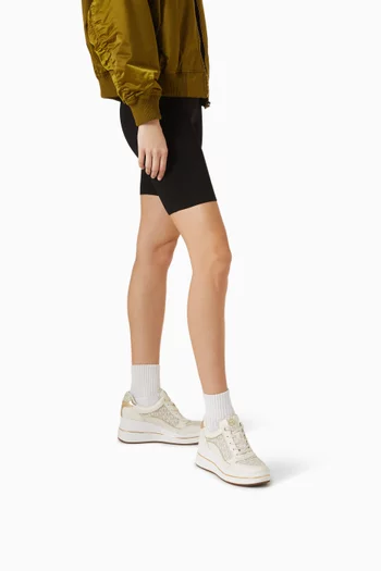 Emmy Wedge Sneakers in Canvas