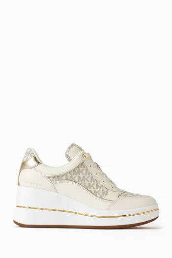 Emmy Wedge Sneakers in Canvas