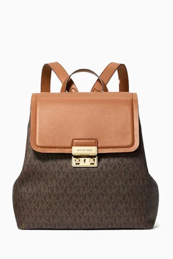 Small Tribeca Backpack in Logo Canvas