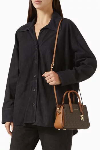 XS Laila Tote Bag in Signature Logo Canvas