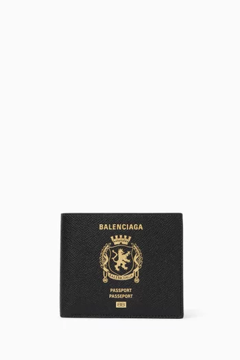 Passport Square Bifold Wallet in Leather