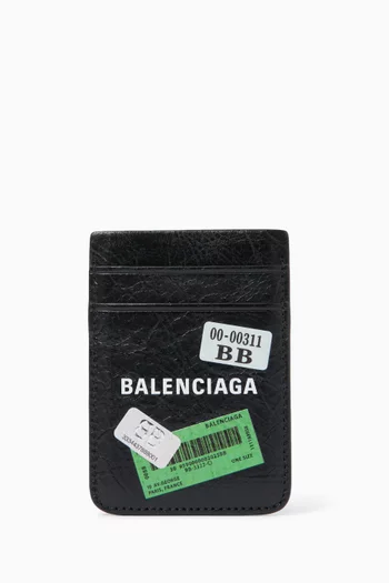 Cash Magnet Card Holder in Arena Lambskin