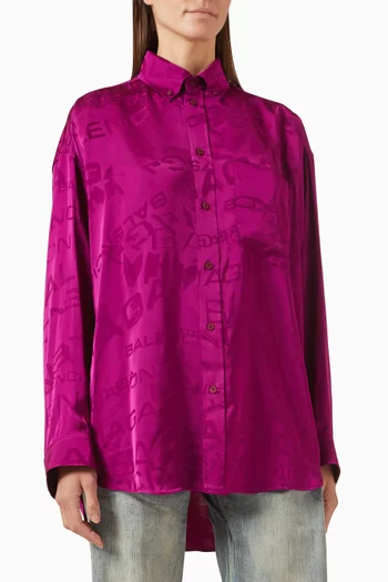 قميص كوكون فلورل فيسكوز وجاكار